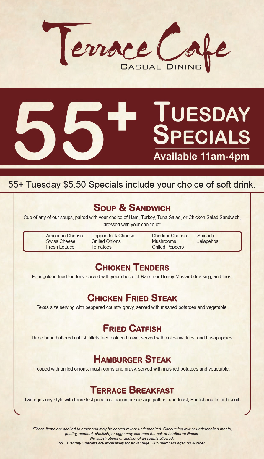 Dining Specials Coushatta Casino Resort