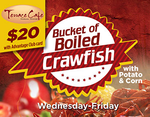 Crawfish Bucket Special at Terrace Cafe
