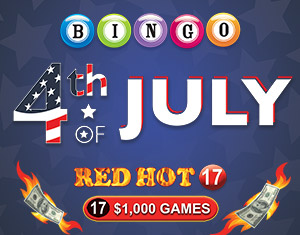 Bingo RED HOT 4th of July