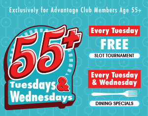 55+ Tuesdays & Wednesdays