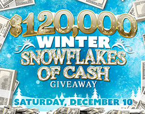 $120,000 Winter Snowflakes of Cash Giveaway