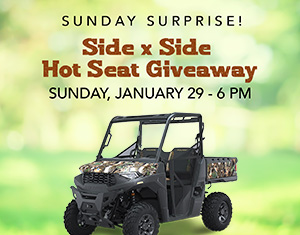Sunday Surprise! Side x Side Hot Seat Giveaway