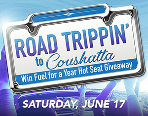 Road Trippin' to Coushatta Win Fuel for a Year Hot Seat Giveaway