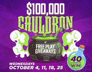 $100,000 Cauldron of Free Play Giveaways