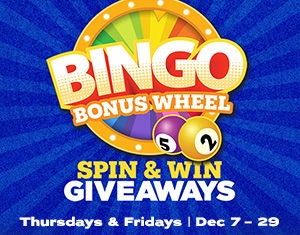 Bingo Bonus Wheel Spin & Win Giveaways