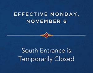 South Entrance is Temporarily Closed