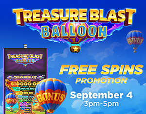 Treasure Blast Free Spins Promotion