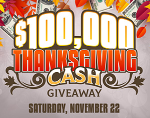 $100,000 Thanksgiving Cash Giveaway